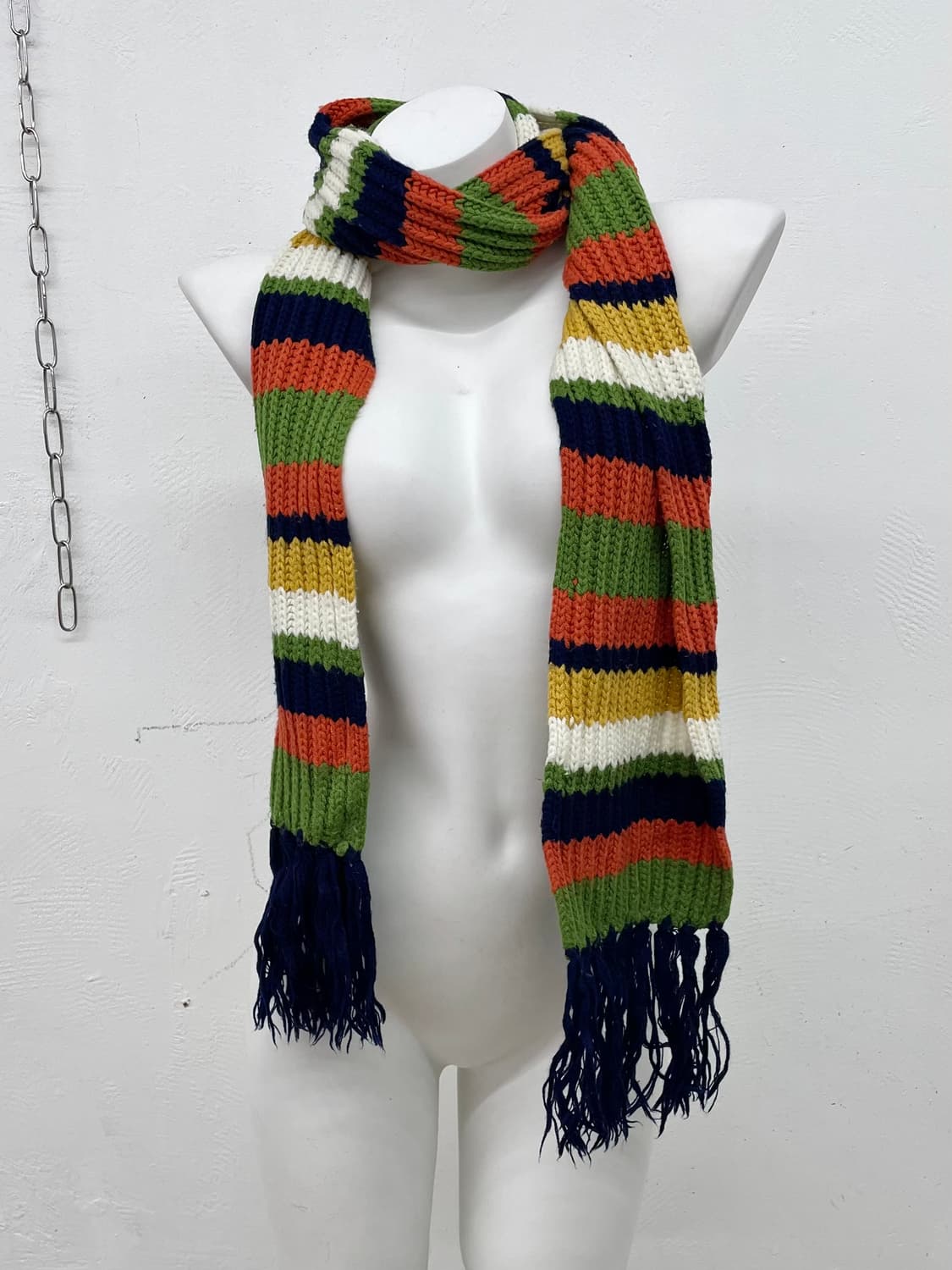 하구미 컬러 스트라이프 머플러  상품이미지1