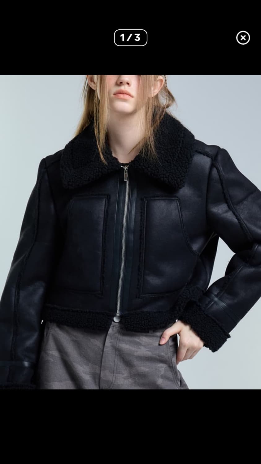 러브이즈트루 크롭 무스탕 상품이미지1