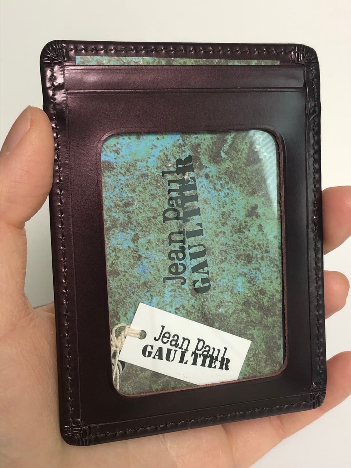 장폴고티에 장미 버건디 카드지갑 상품이미지8