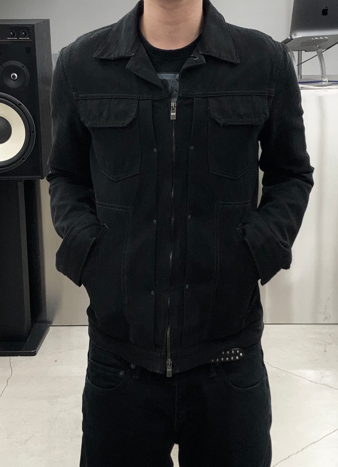 wjk 플랩 포켓 디스트레스드 자켓 상품이미지2