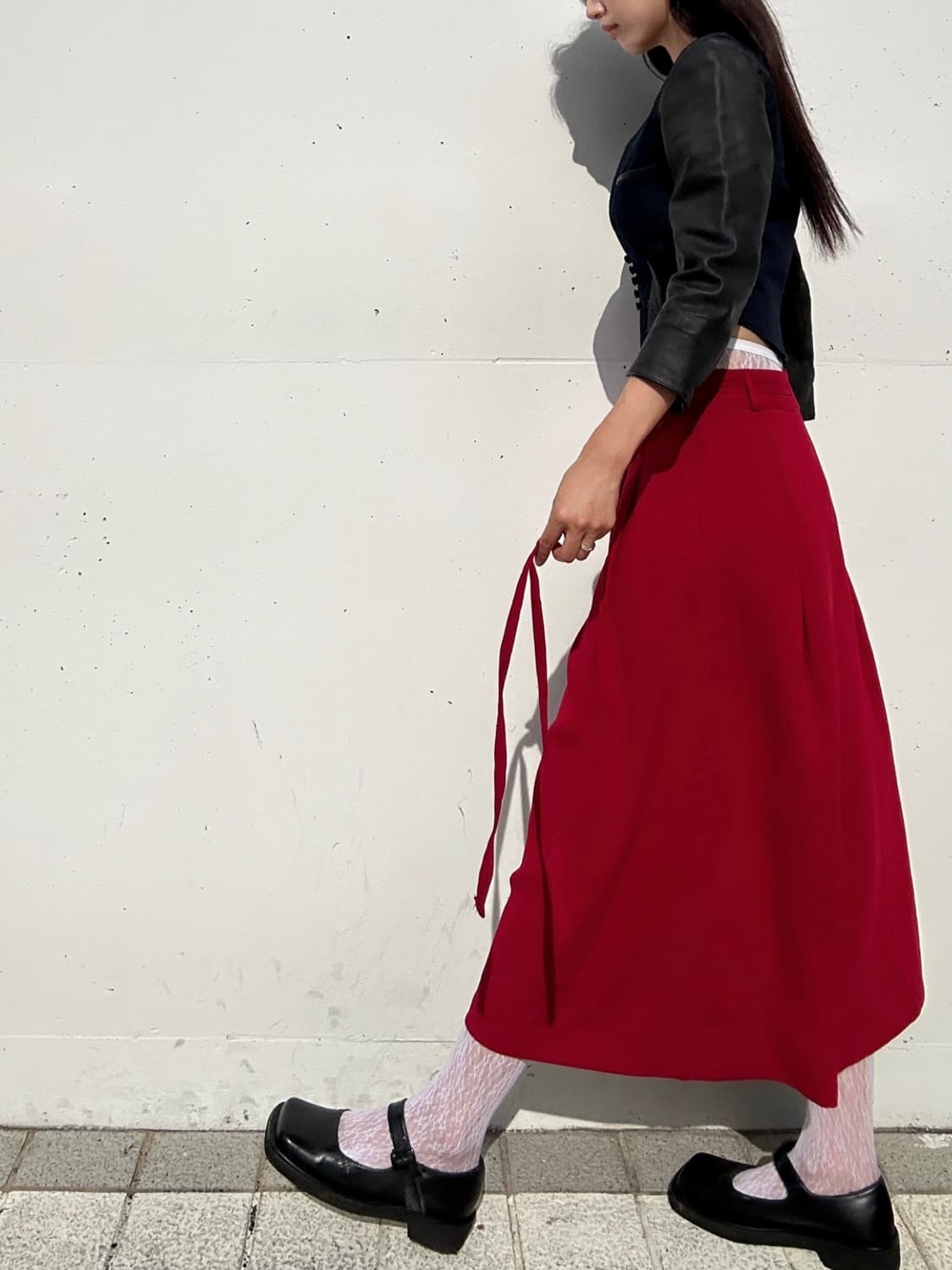 Scene tuck pants / red 상품이미지6