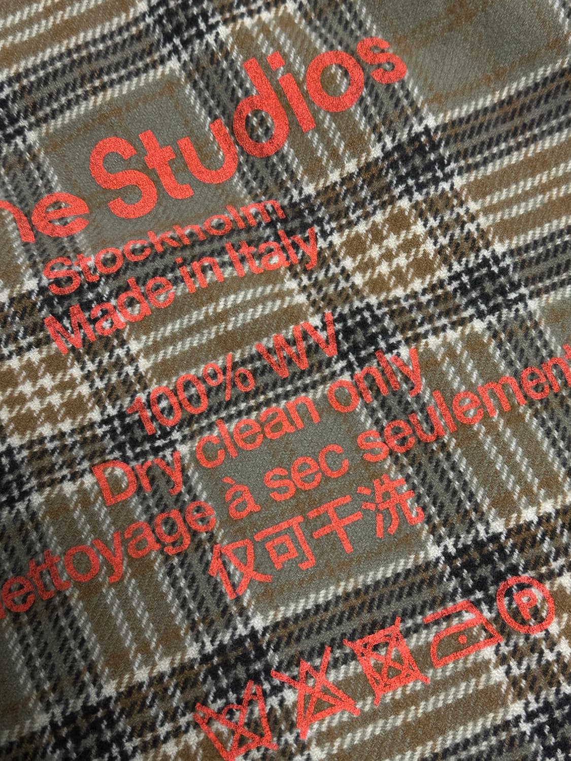 아크네스튜디오 브라운 체크 울 목도리 머플러 상품이미지5