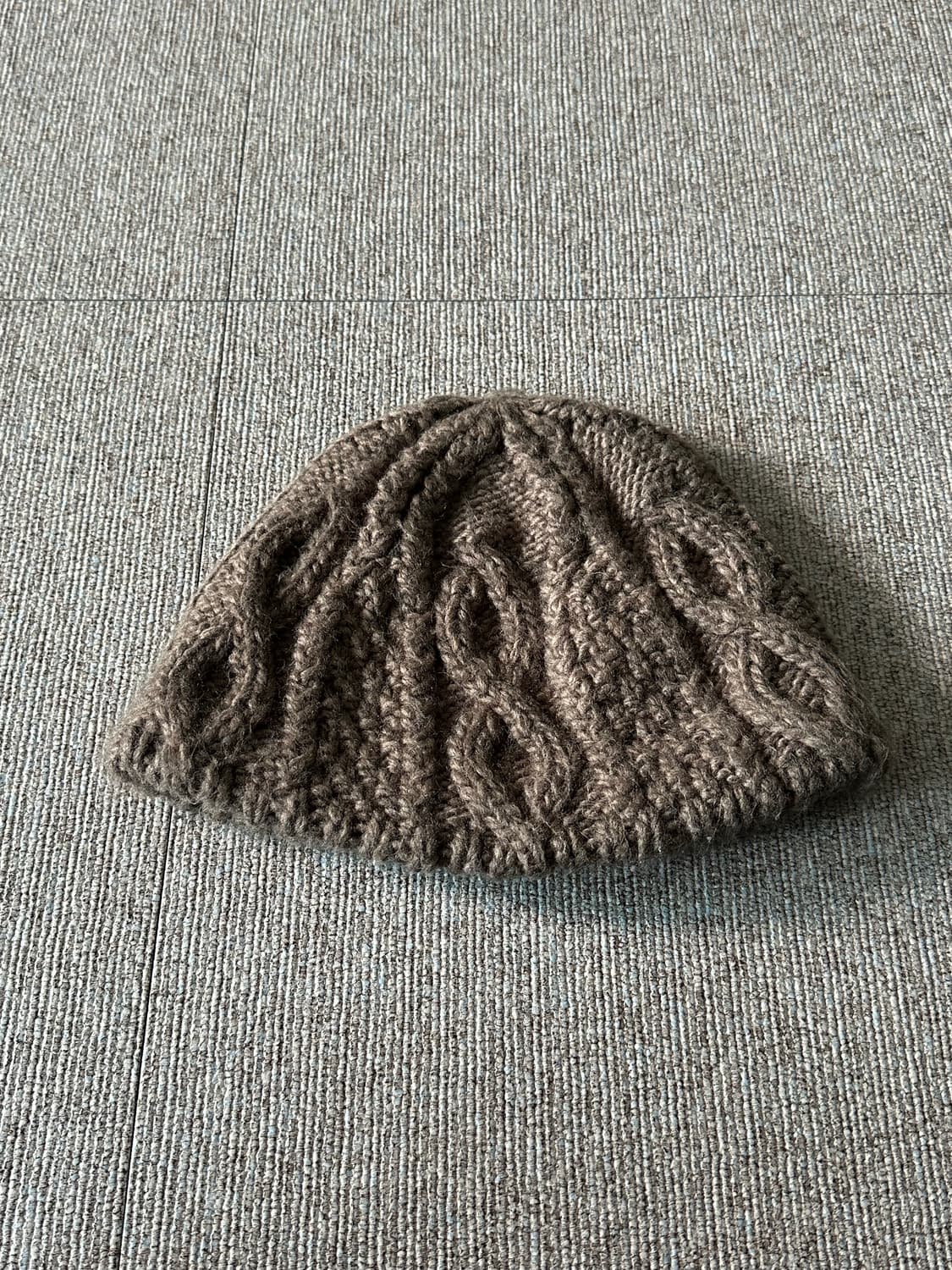 스투시 스컬캡 케이블 니트 비니 브라운 상품이미지2
