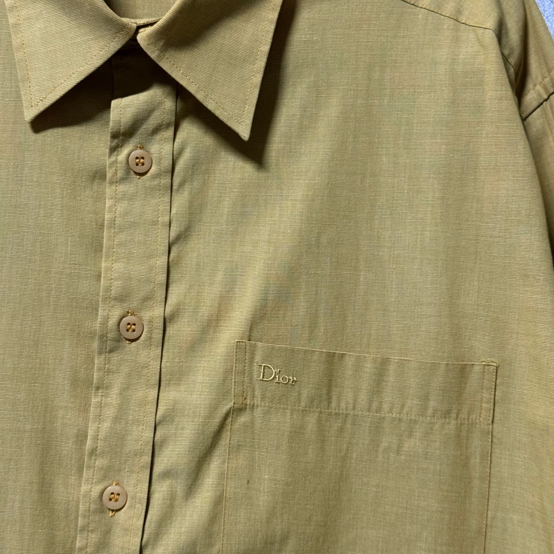 00s 크리스찬 디올 원 포켓 자수 로고 클래식 긴팔 셔츠 상품이미지3