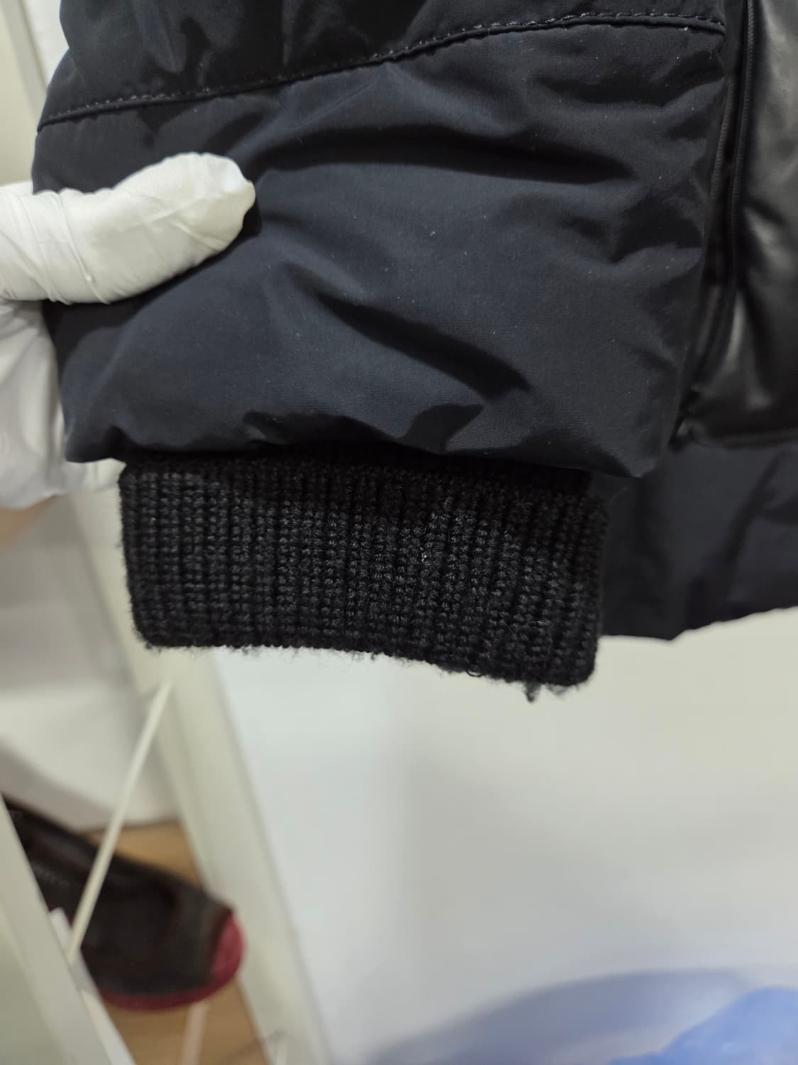 아이잗바바 양가죽 다운 패딩 블랙 후드 점퍼85 상품이미지2