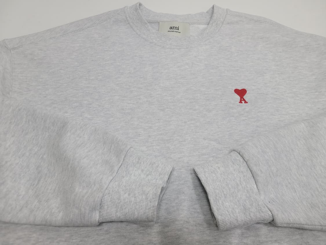 아미 스몰 하트 로고 스웻셔츠 00255 / 남 M (100) 그레이  상품이미지4