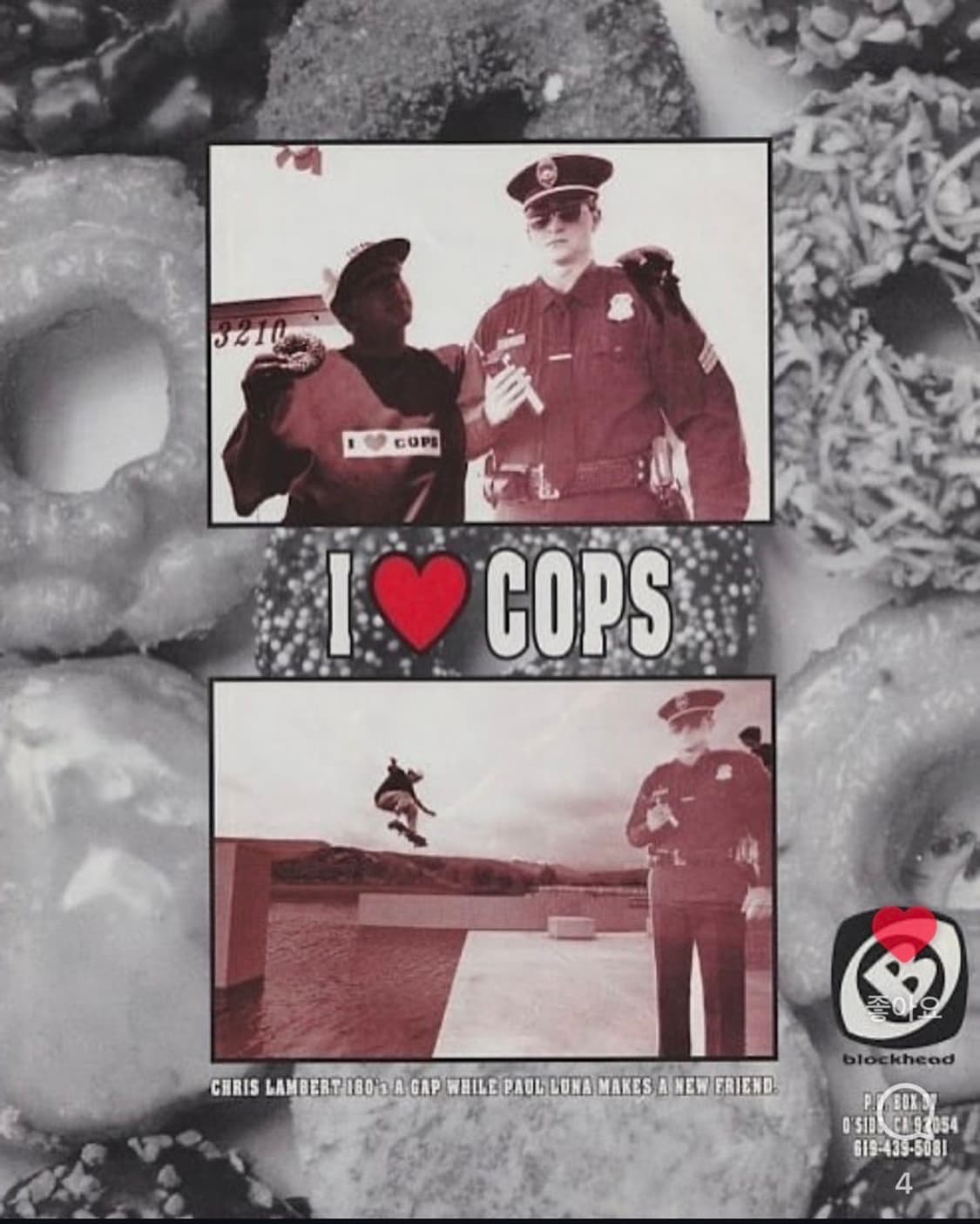 90s Blockhead skateboards “I heart cops” 상품이미지4