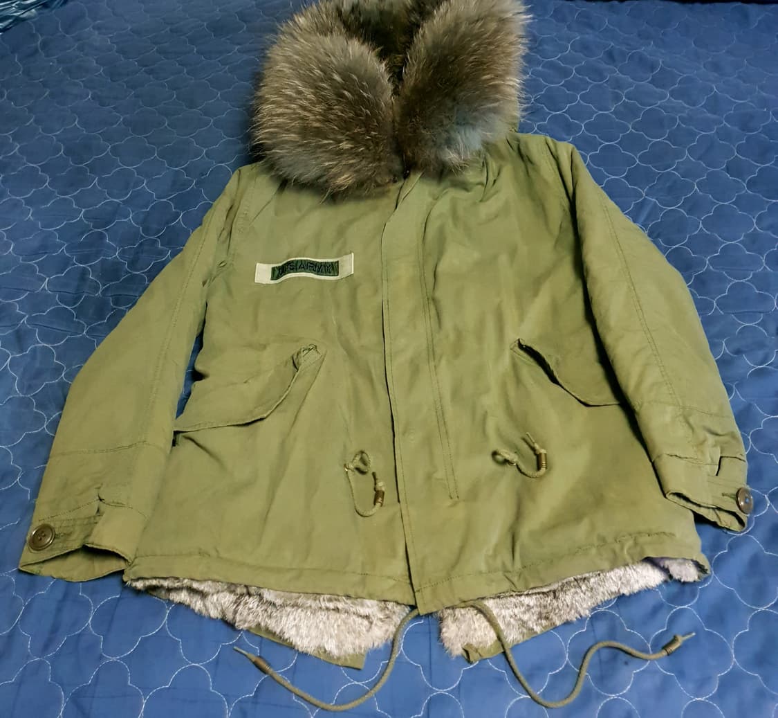 (빈티지) YEOU-YA 미군 와펜패치 안감 레빗퍼 피쉬테일 숏야상 상품이미지2