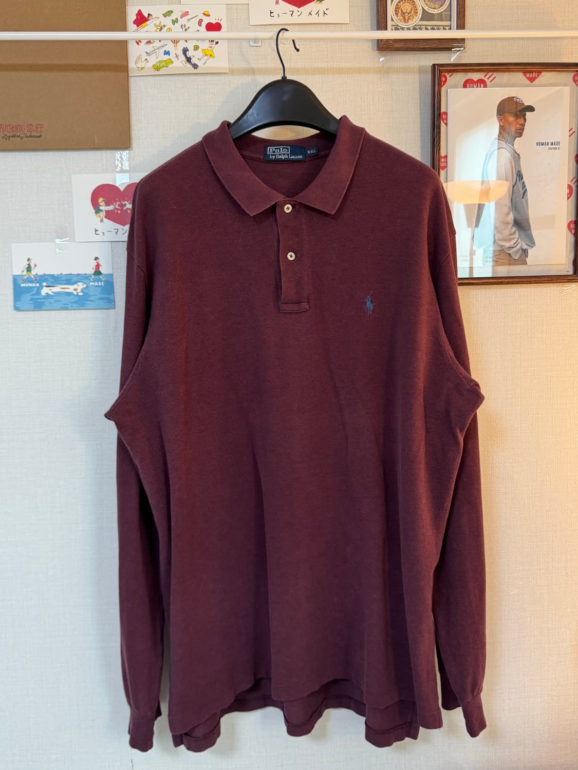  (2XL)폴로 랄프로렌 긴팔 카라티 버건디 상품이미지1