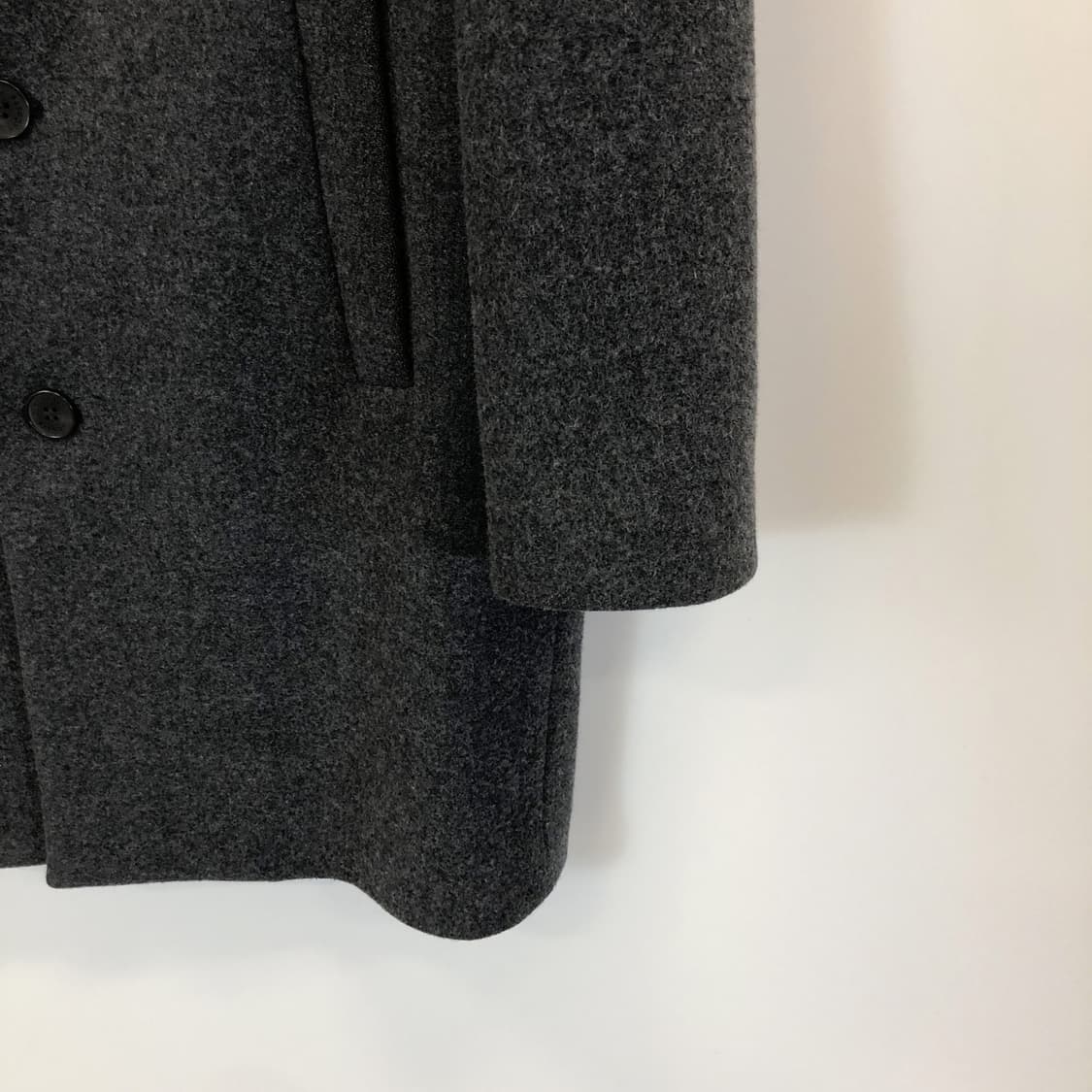 라코스테 누빔 그레이 울 코트 100 사이즈  상품이미지3