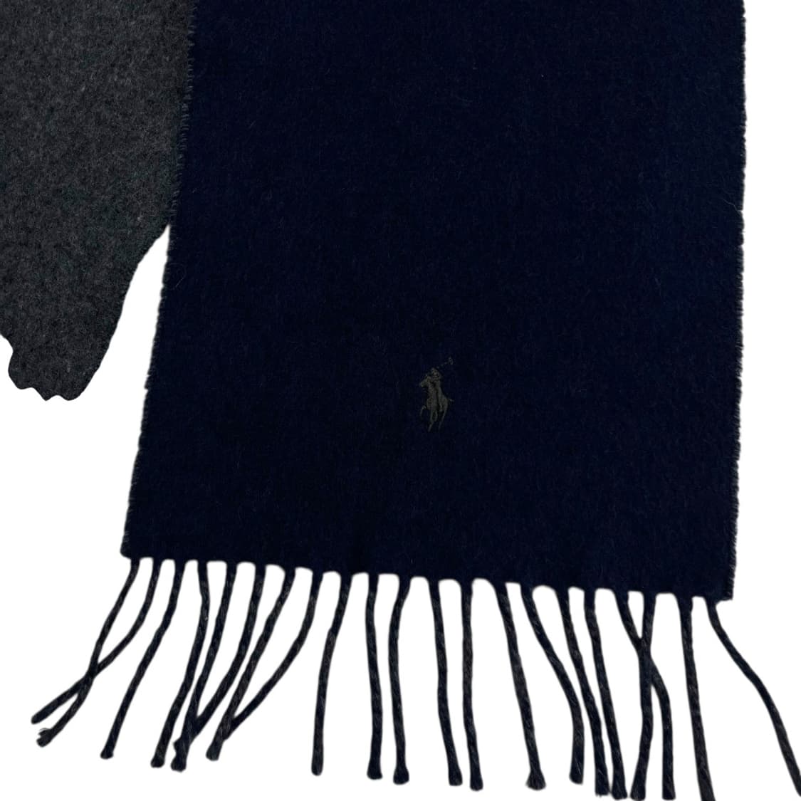 폴로 랄프로렌 차콜 포니 그레이배색 네이비 머플러 상품이미지5