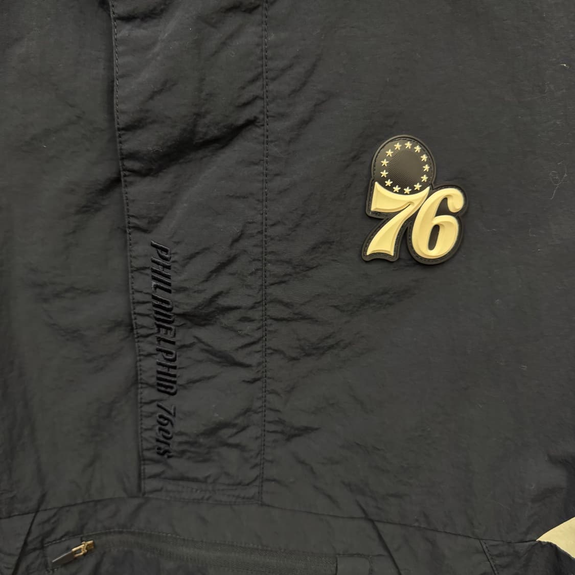 NBA X 필라델피아 76ers 아노락 후드 바람막이 네이비 배색 상품이미지5