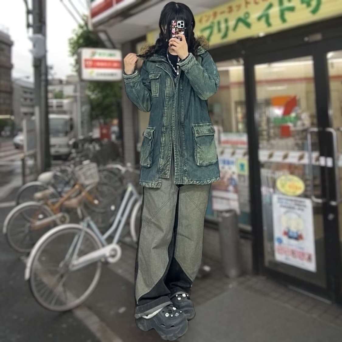 존불 y2k 데님 야상 자켓 상품이미지1