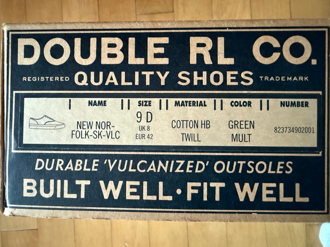 RRL New Norfolk 카모 코튼 헤링본 트윌 벌커나이즈드 스니커즈 상품이미지2