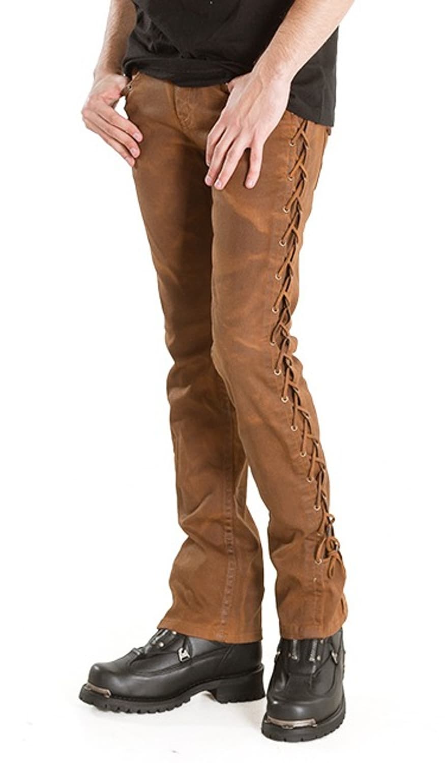 옆트임 웨스턴 브라운 코팅 PANT  상품이미지6