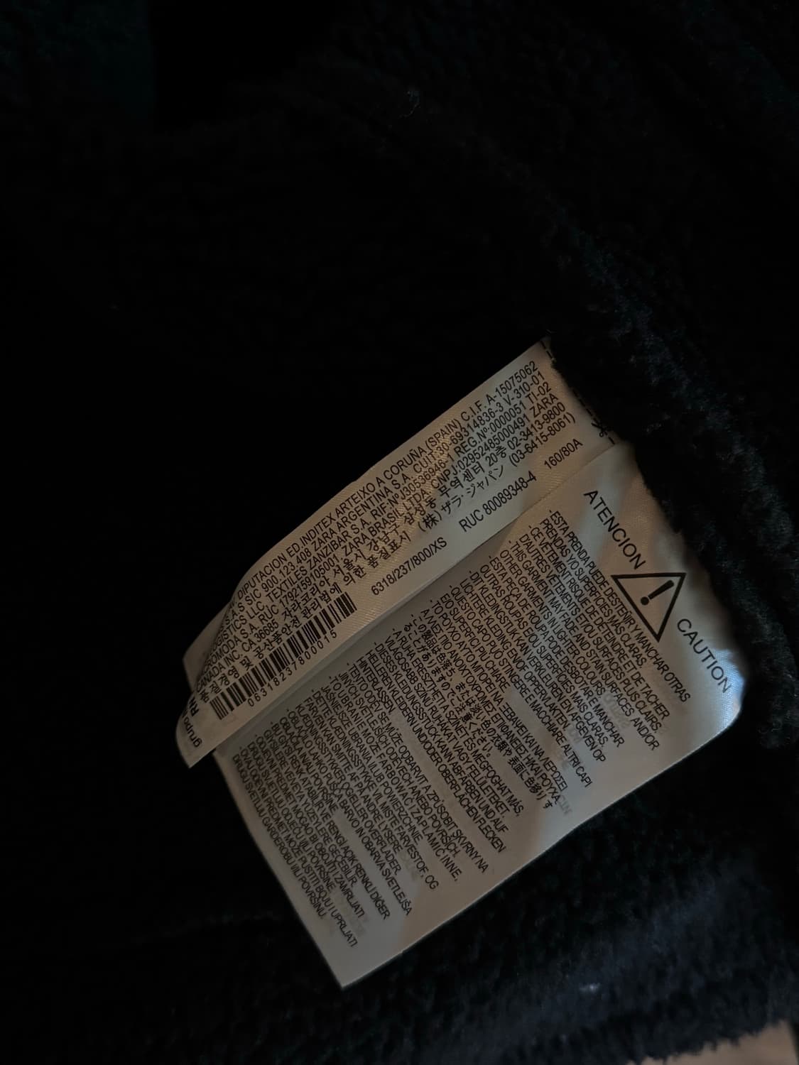 자라 블랙 무스탕 자켓 XS /실사이즈 S-M 상품이미지9