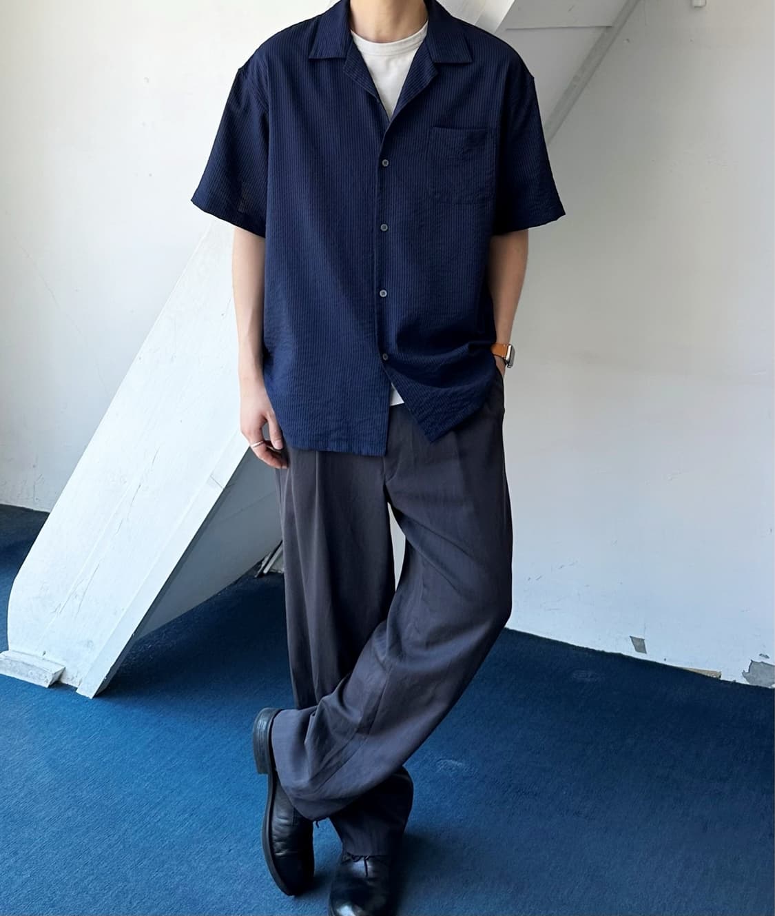 Design sucker fabric H/S shirt 상품이미지10