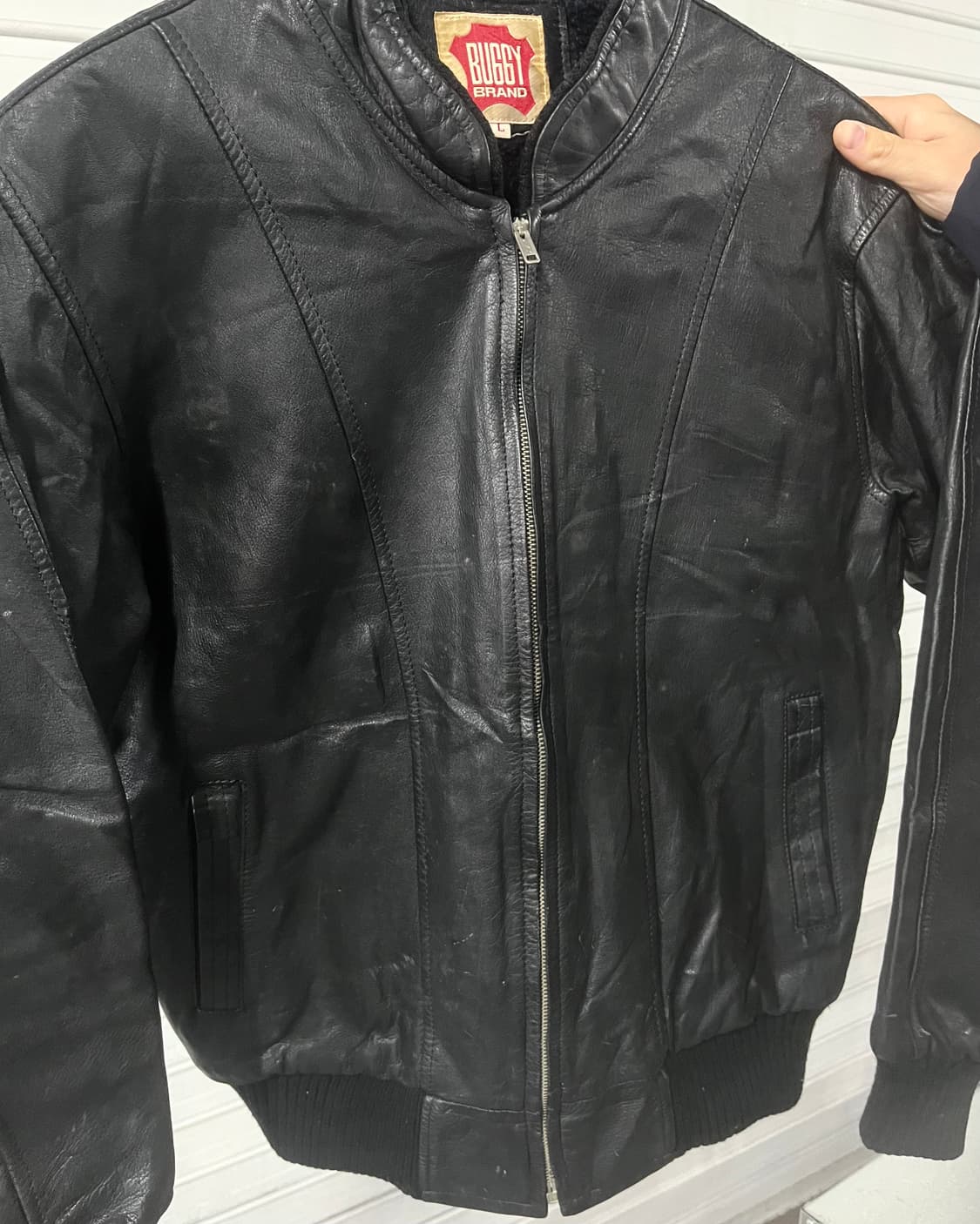 90s buggy leather jacket 상품이미지6