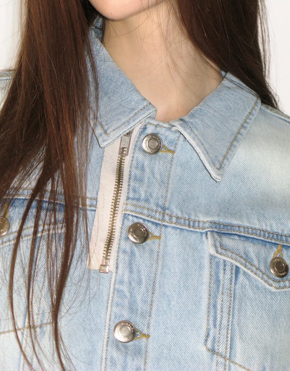 썬번프로젝트 Zip-up Denim Jacket 라이트블루 상품이미지5