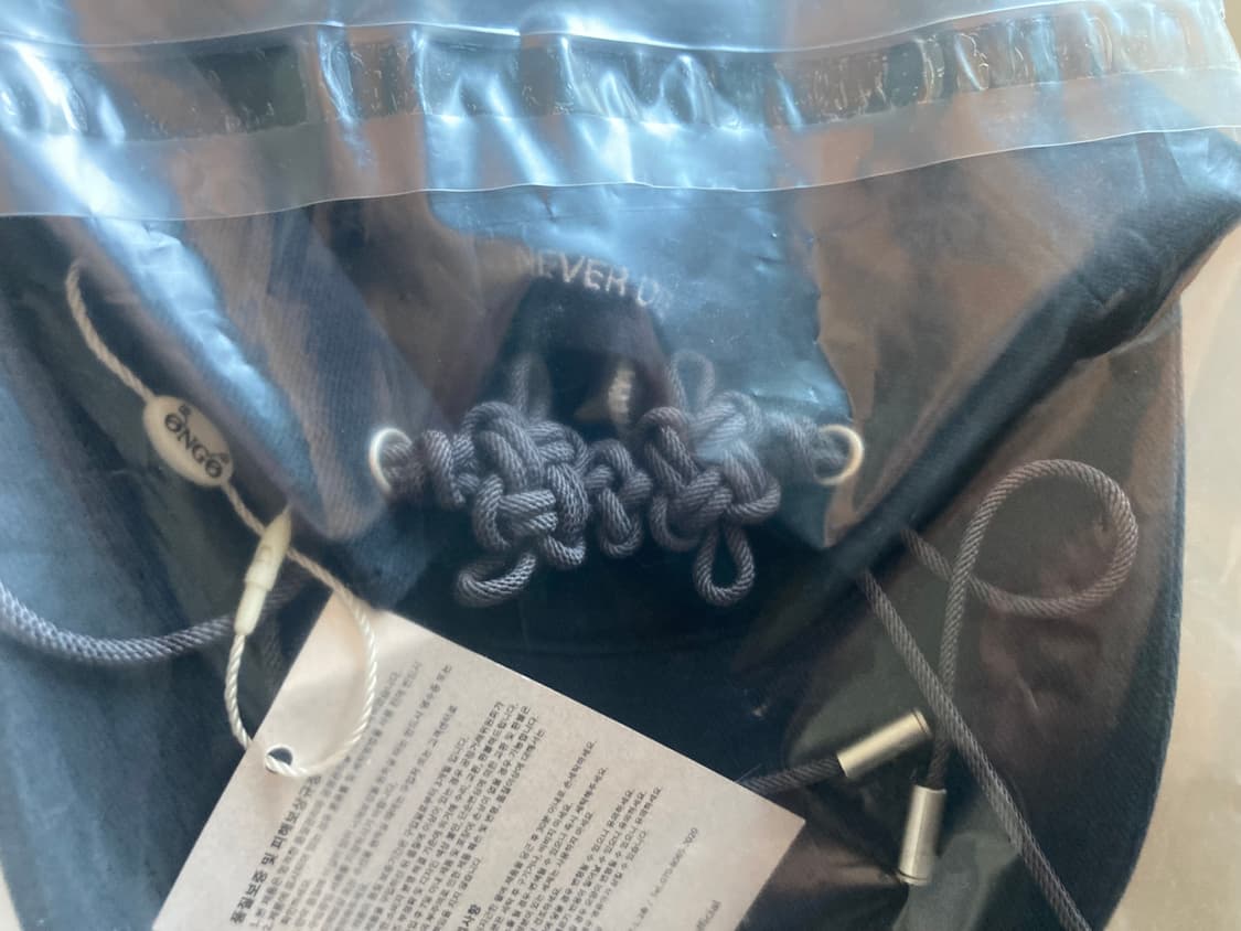 온고 ONGO 더블하트 매듭 볼캡 네이비 상품이미지5