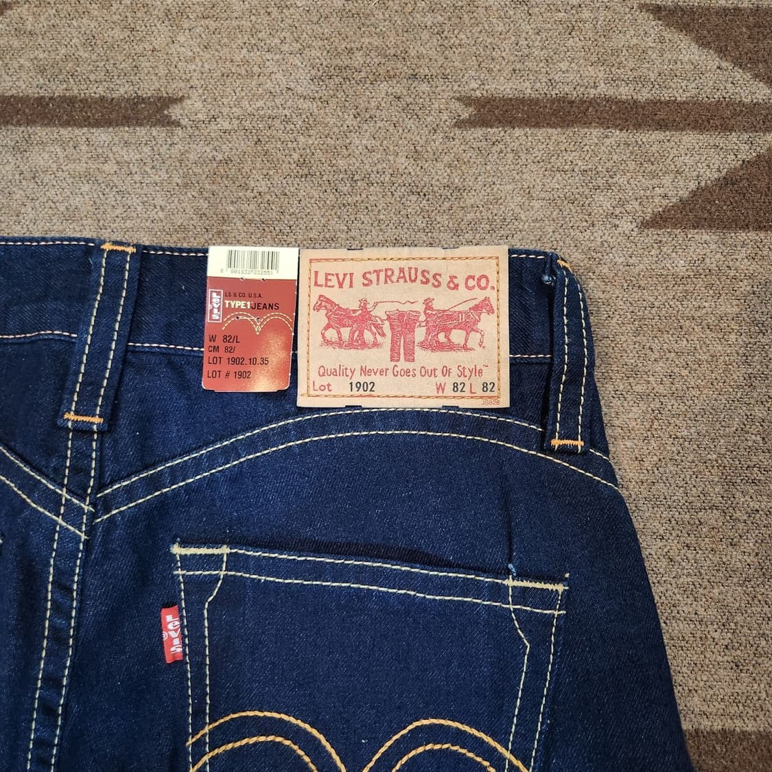 데드스탁)리바이스 00s 1902 타입1 데님 팬츠 32 상품이미지5