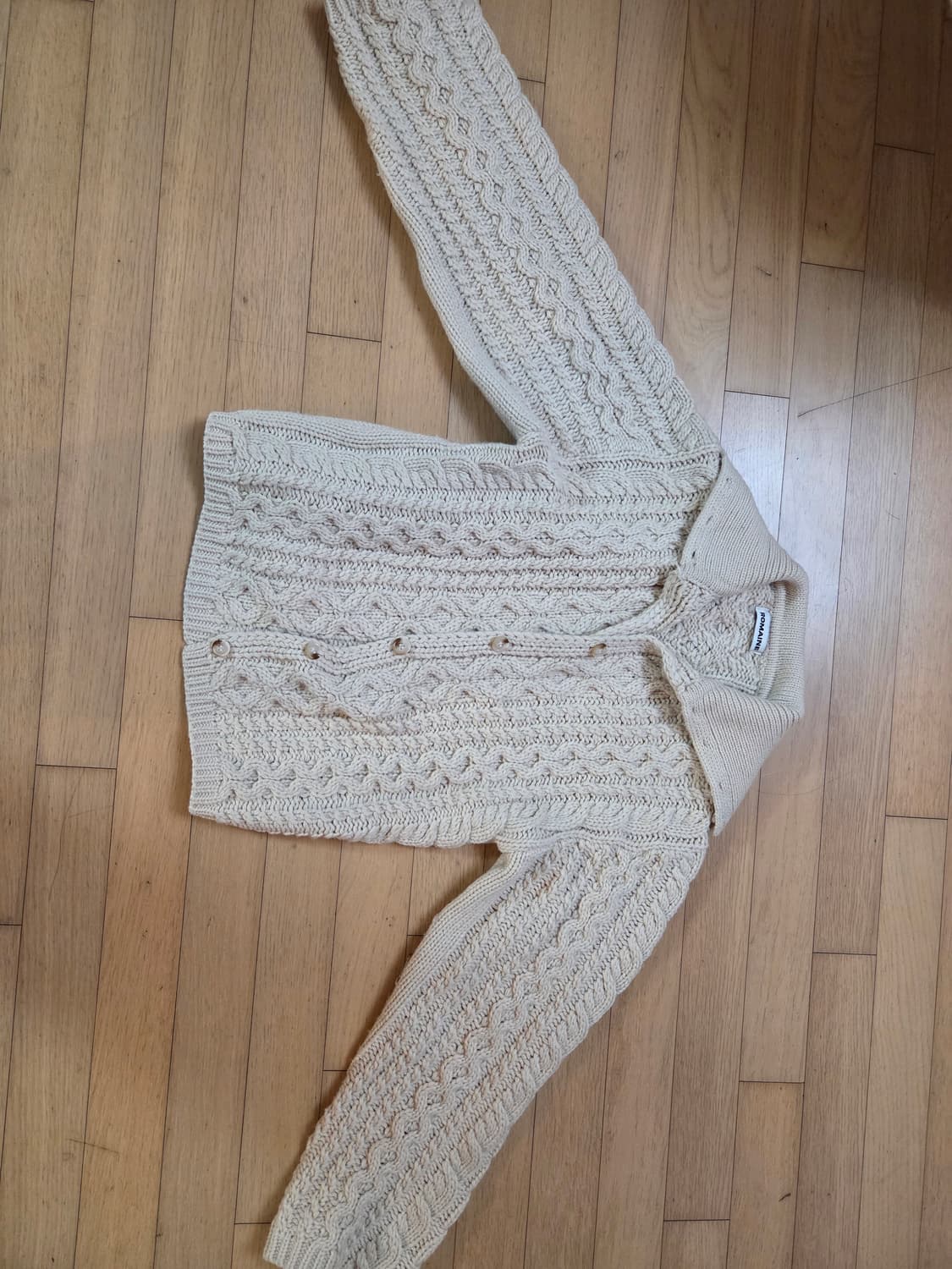 로메인 아이 니트 케이블 가디건 상품이미지1