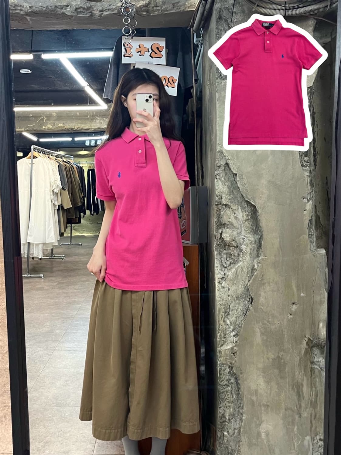 폴로 랄프로렌 반팔 카라티 핑크 S #csz4016 상품이미지1