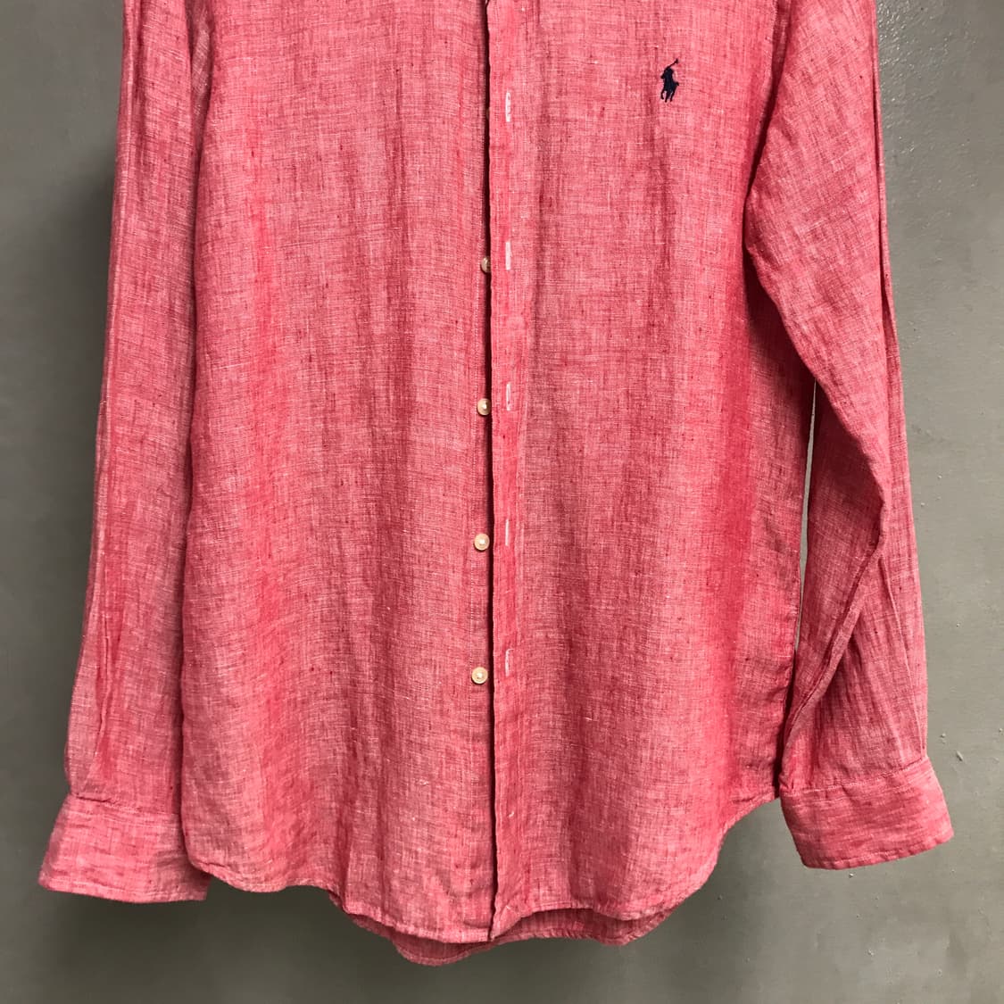 폴로 랄프로렌 린넨 셔츠 레드 S 상품이미지3