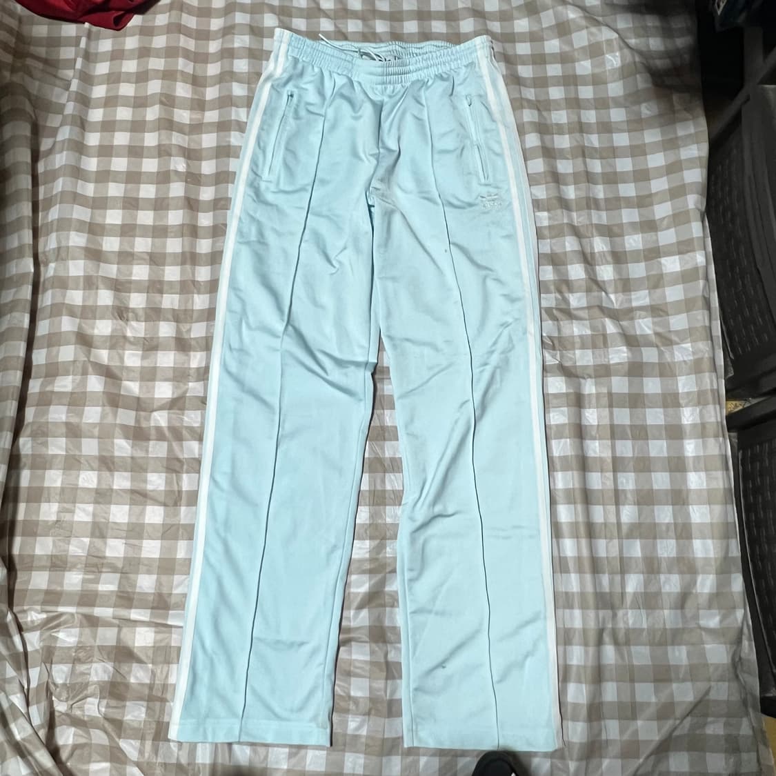 아디다스 파이어버드 트랙팬츠 L 삼선 트레이닝복 하늘 Y2K 하자 상품이미지1