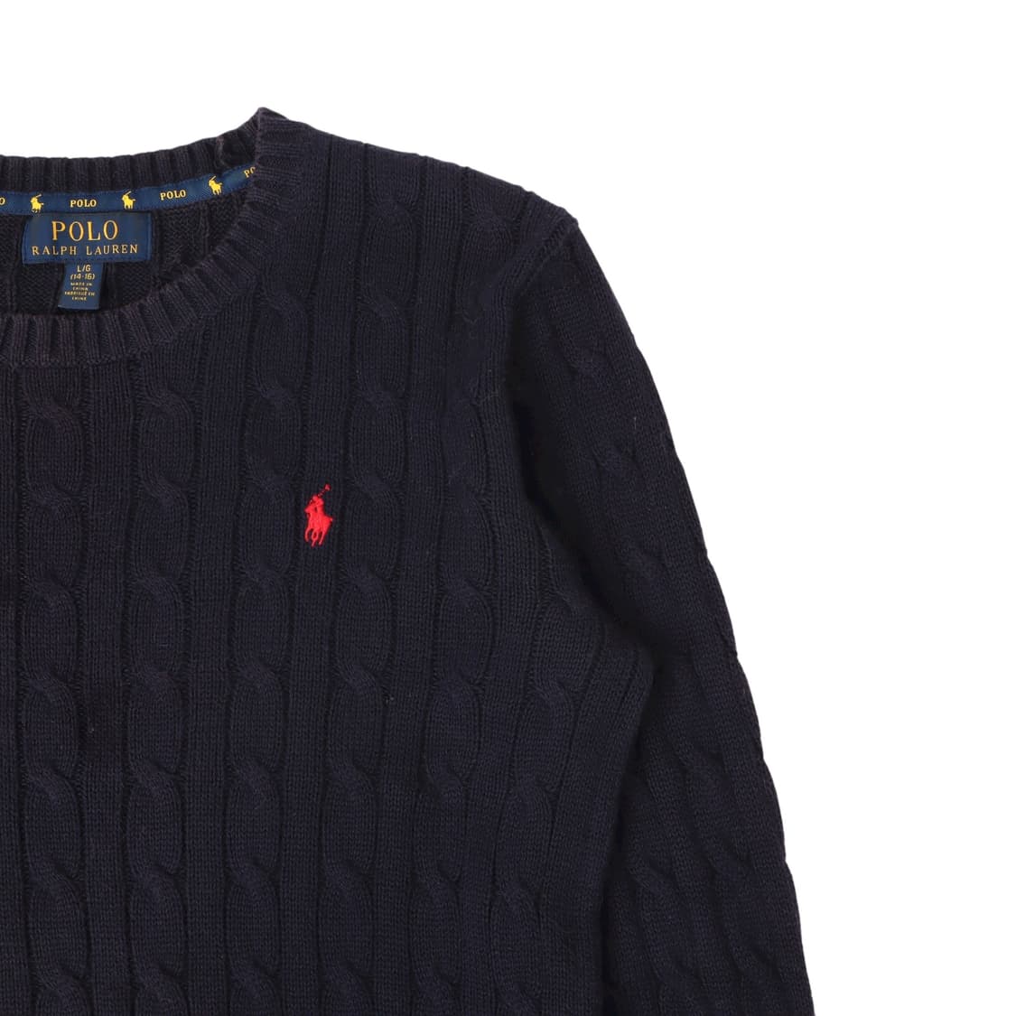 폴로 랄프로렌 네이비 코튼 케이블 니트 스웨터 상품이미지3