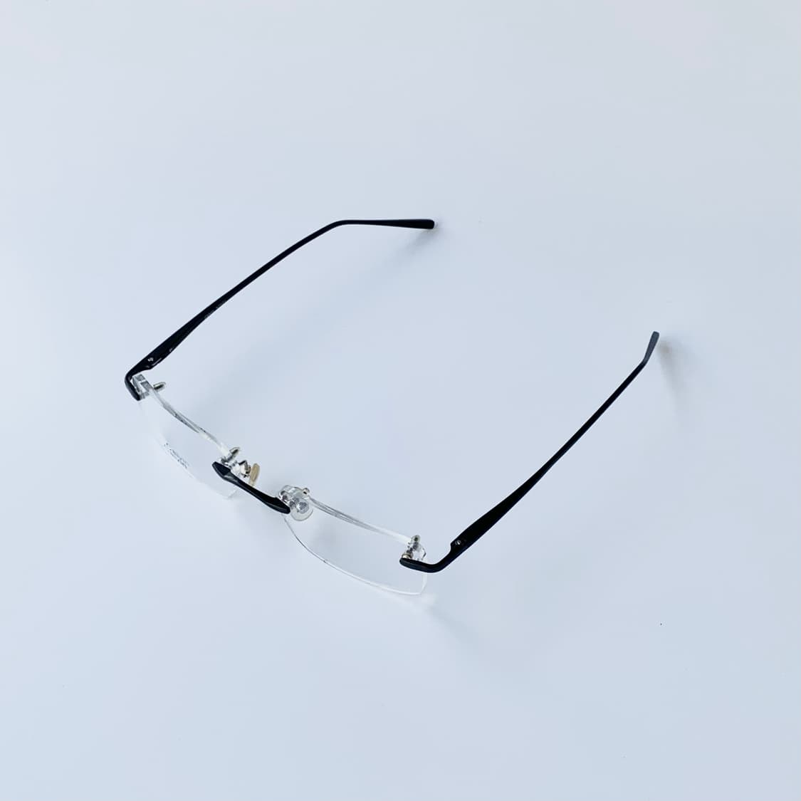 801 데드스탁 픽키 블랙 무테 사각 스퀘어 경량 빈티지안경 상품이미지3