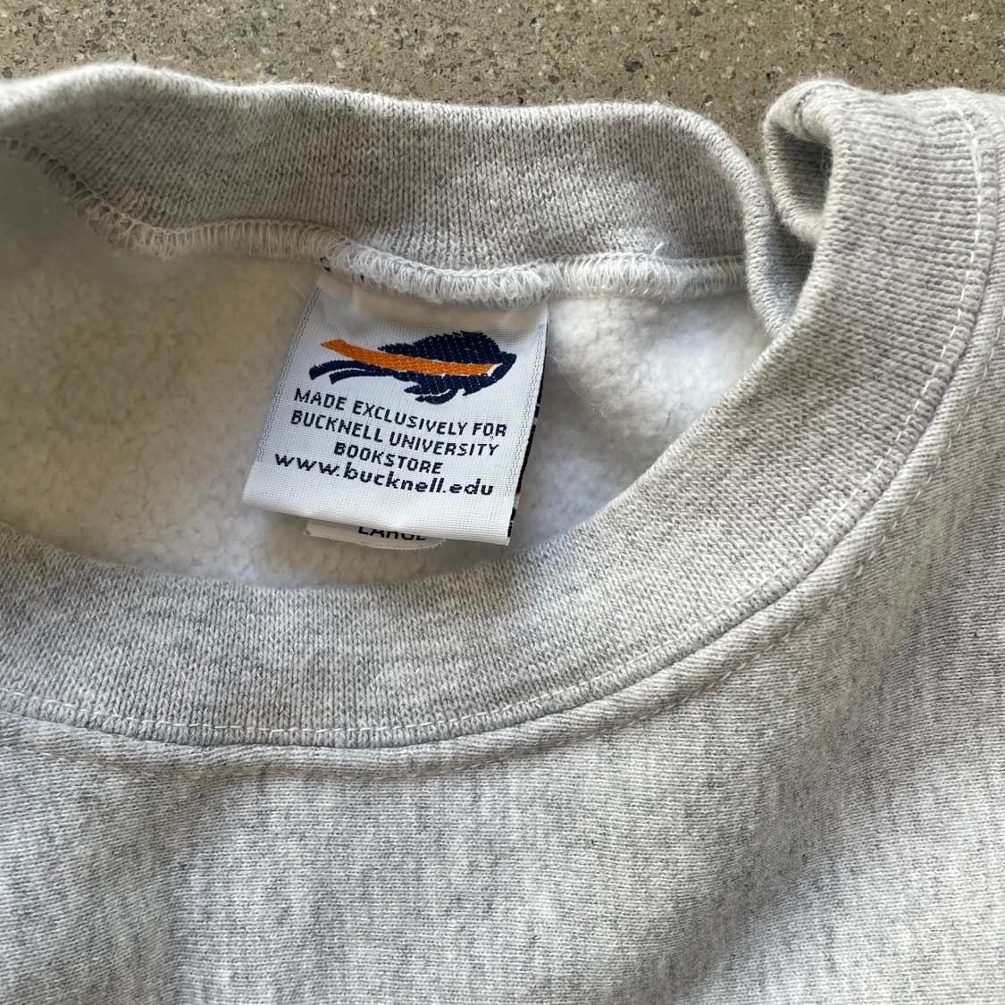 빈티지 리버스위브 스웻셔츠 made in usa 그레이(네이비/오렌지) 상품이미지4