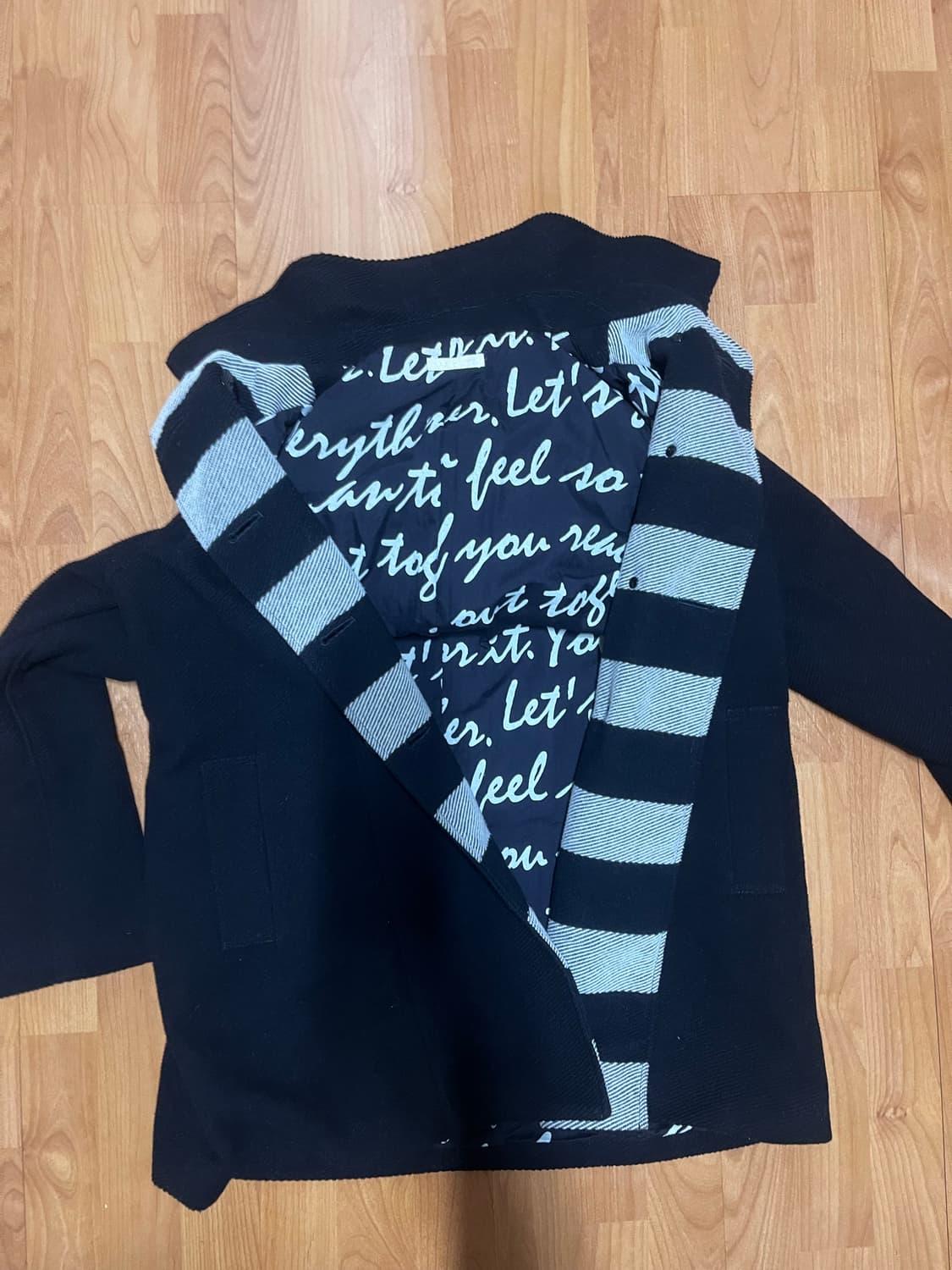 차일드매거진 빈티지 더블 피코트 블랙 상품이미지3