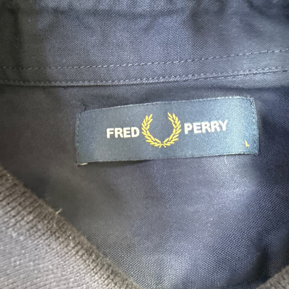 L 프레드페리 믹스 패널 반팔 셔츠 0304T 상품이미지3