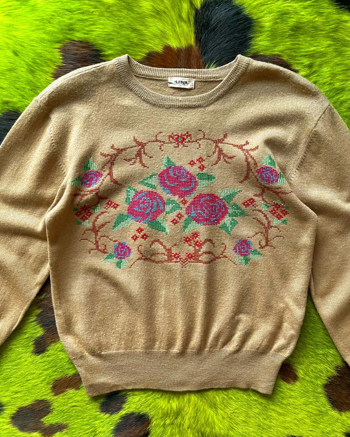 1980-90s LI•NA Chic Wool Knit Sweather 상품이미지5