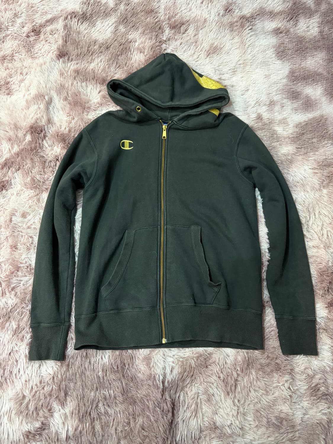 챔피온 금장 레터링 후드집업 상품이미지1