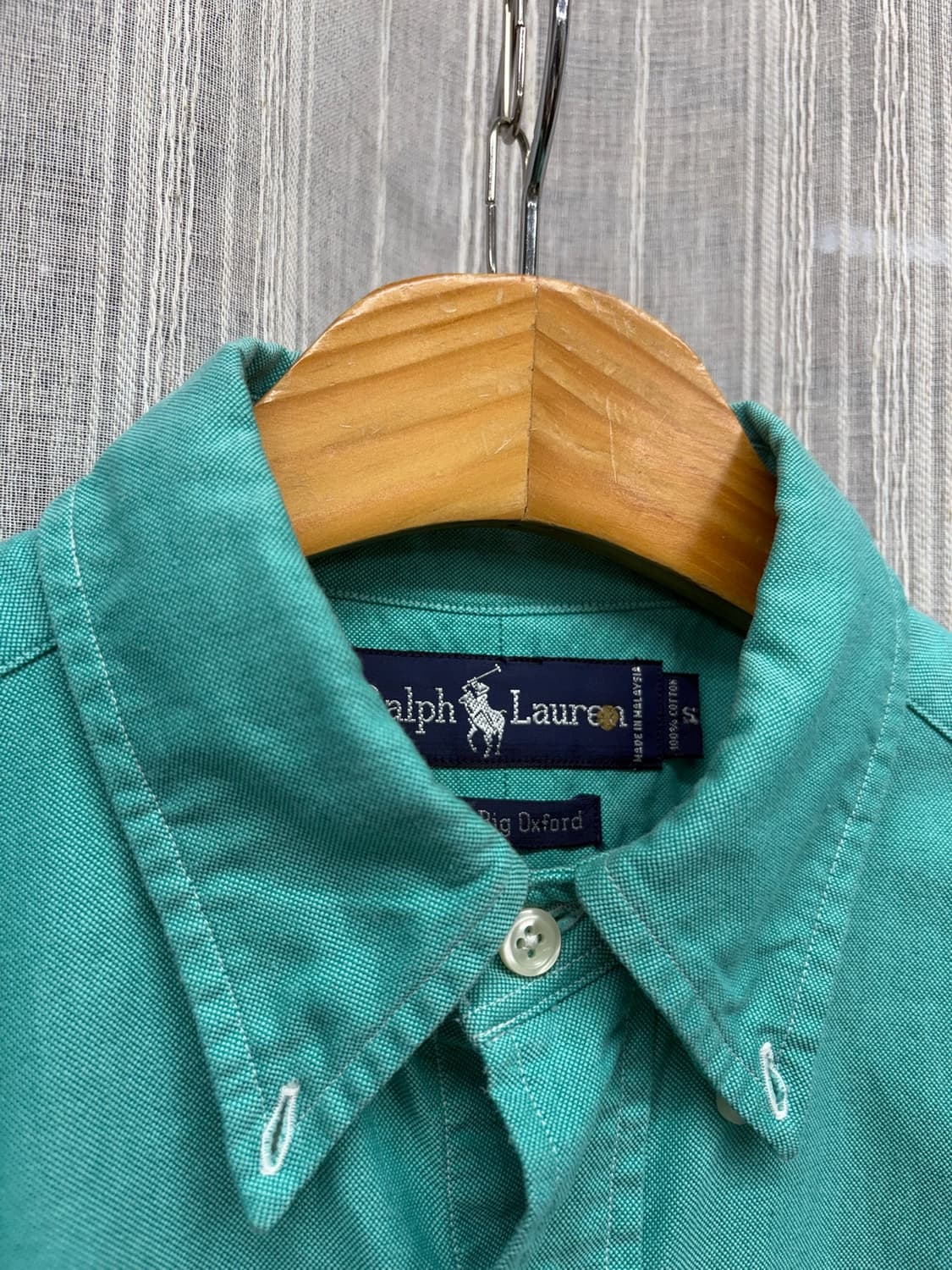 폴로 랄프로렌 빅 옥스포드 에메랄드 그린 셔츠 상품이미지5
