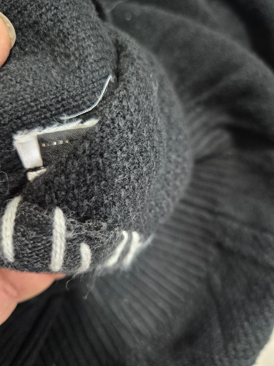 정품 디젤 패치워크 라운드 니트 상품이미지8