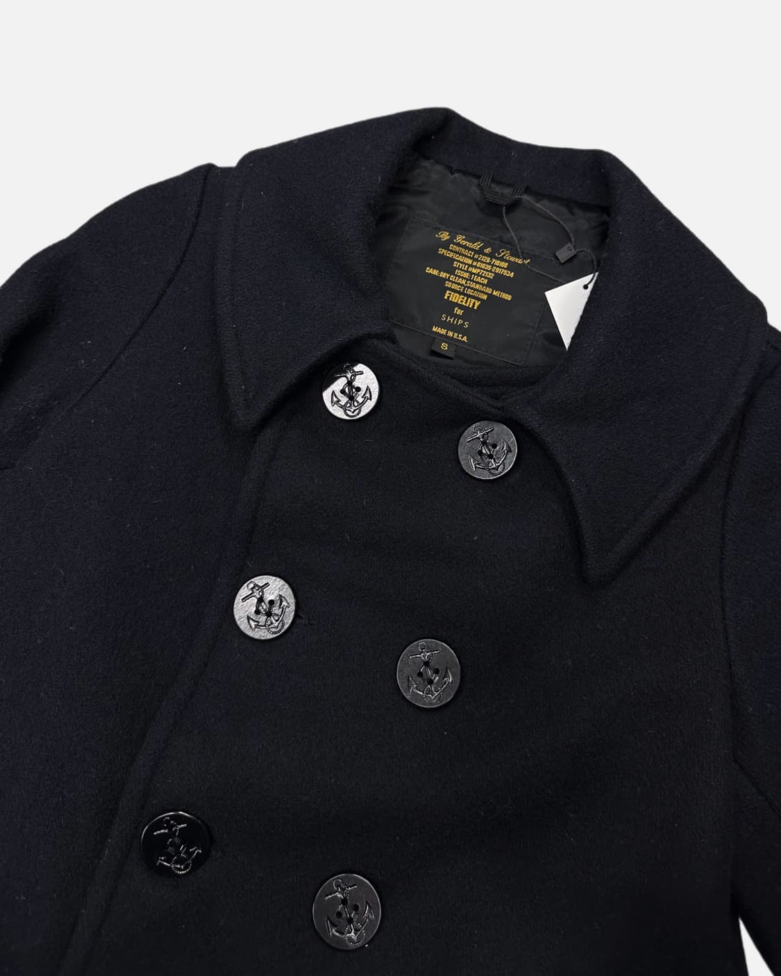 FIDELITY usa navy wool pea coat 상품이미지2