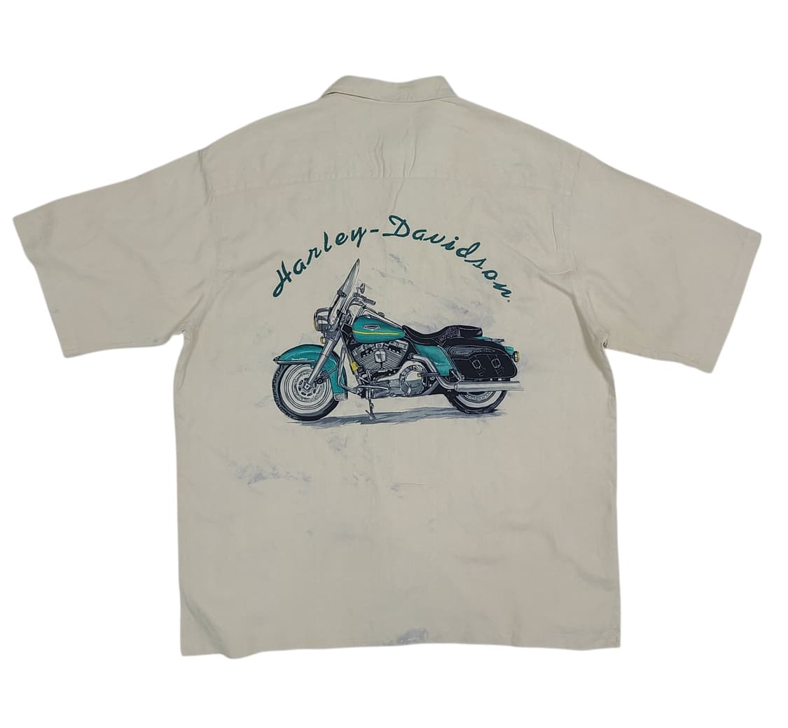 Harley Davidson X Tori Richard 하와이안 실크셔츠 상품이미지7
