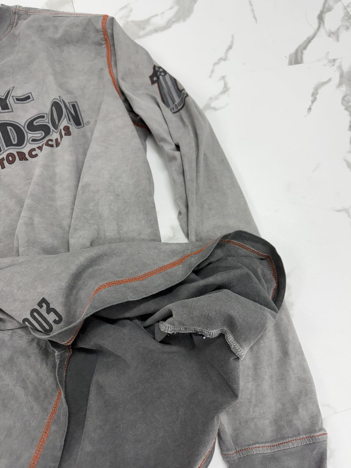 할리데이비슨 워시드 롱슬리브 긴팔 티셔츠 상품이미지4