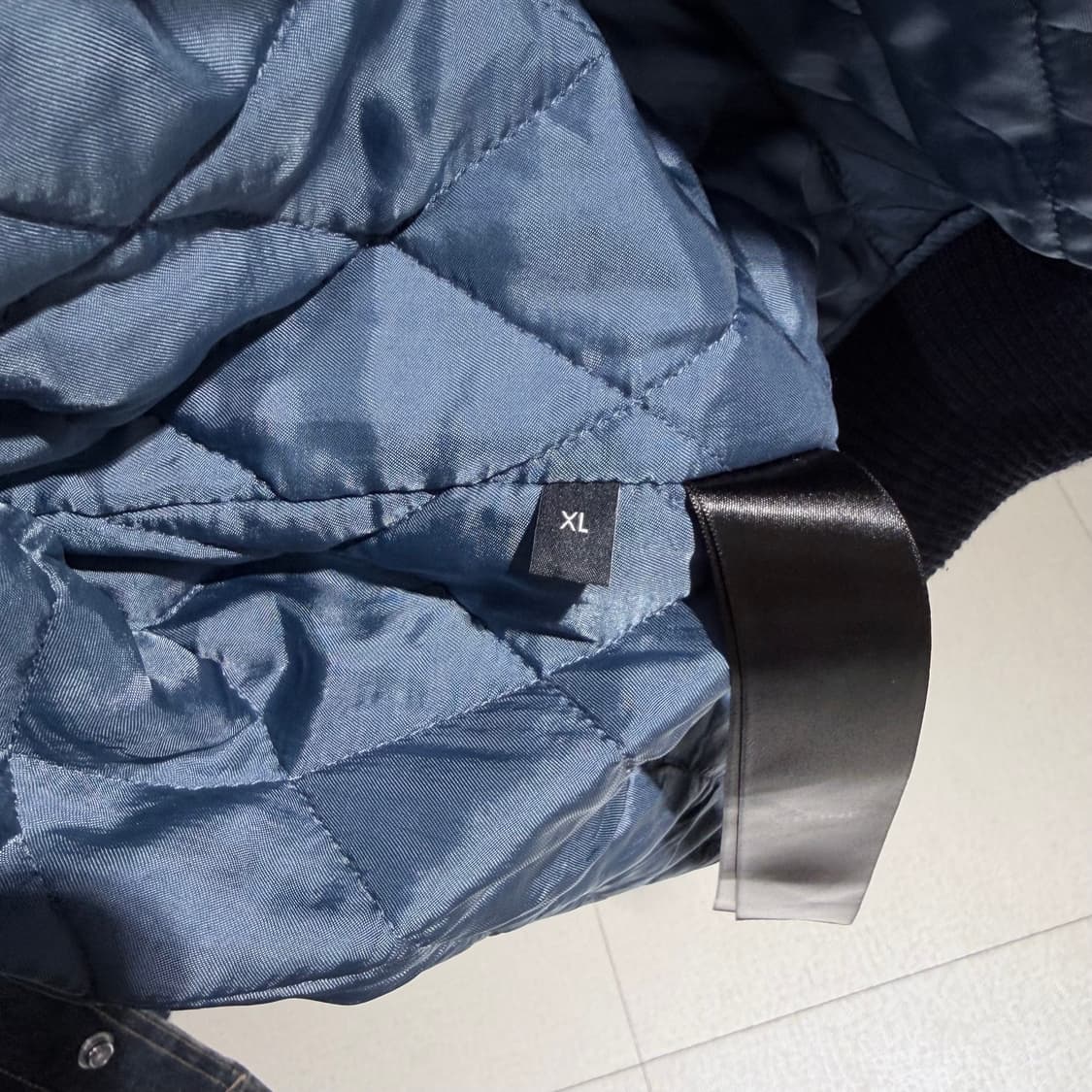 XL / 셀린느 가죽 레더 파리스 데님 바시티 자켓 상품이미지9