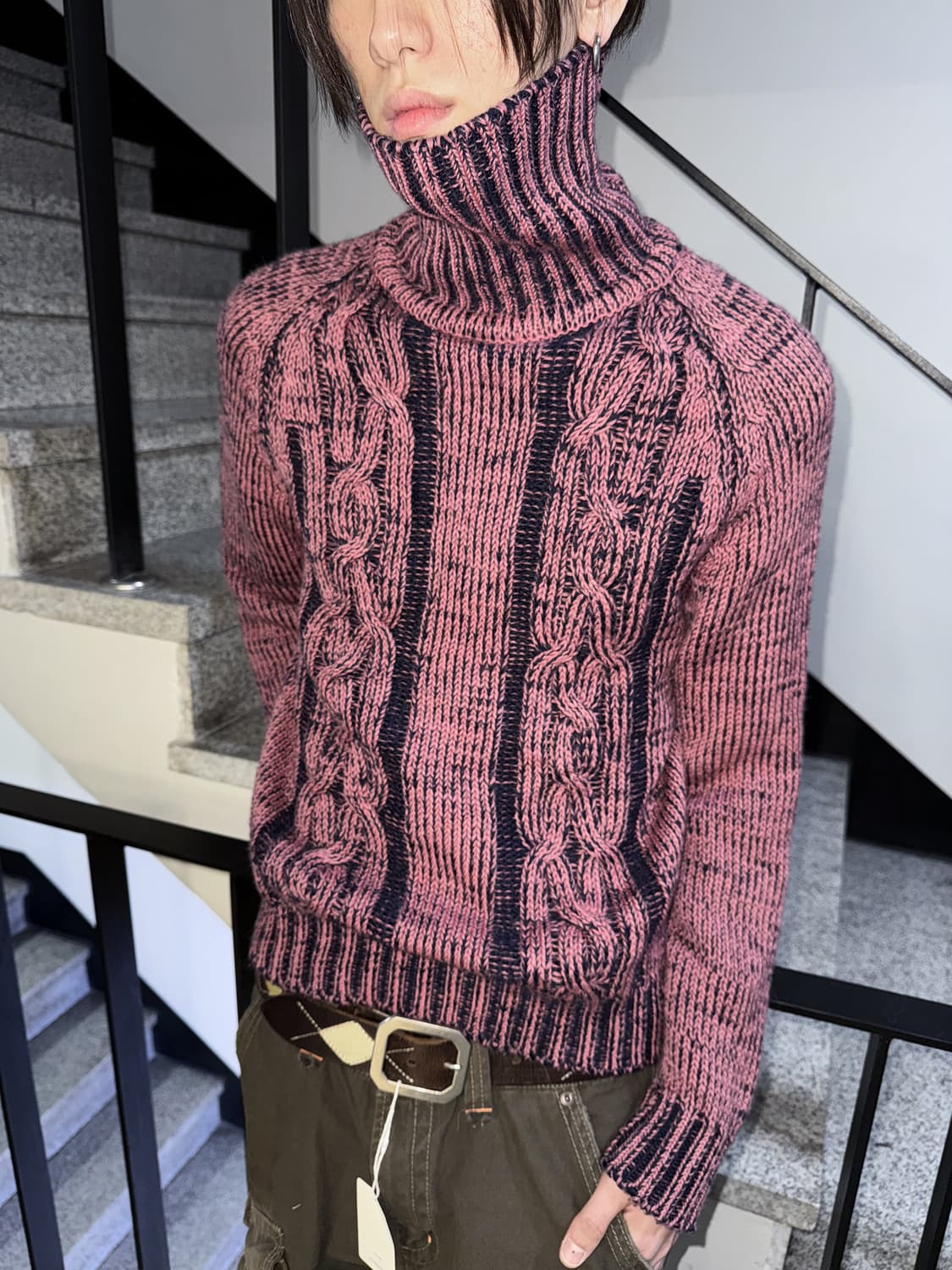 washed cable sweater 상품이미지2