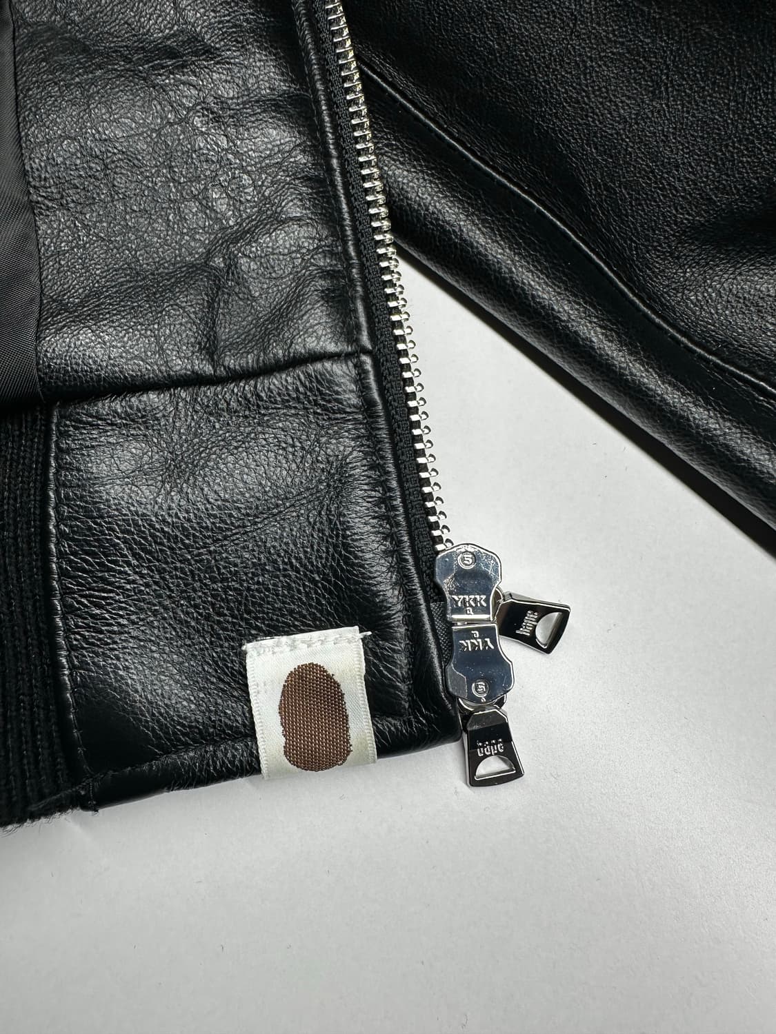 베이프 샤크 레더 블랙 후드 자켓 상품이미지7