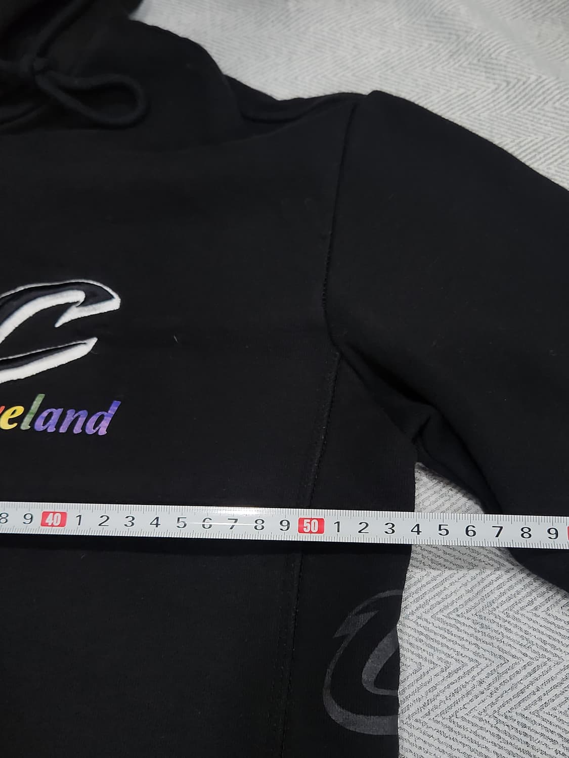 [M] NBA 클리브랜드 블랙 레이어드 후드티 남녀공용 M 상품이미지7