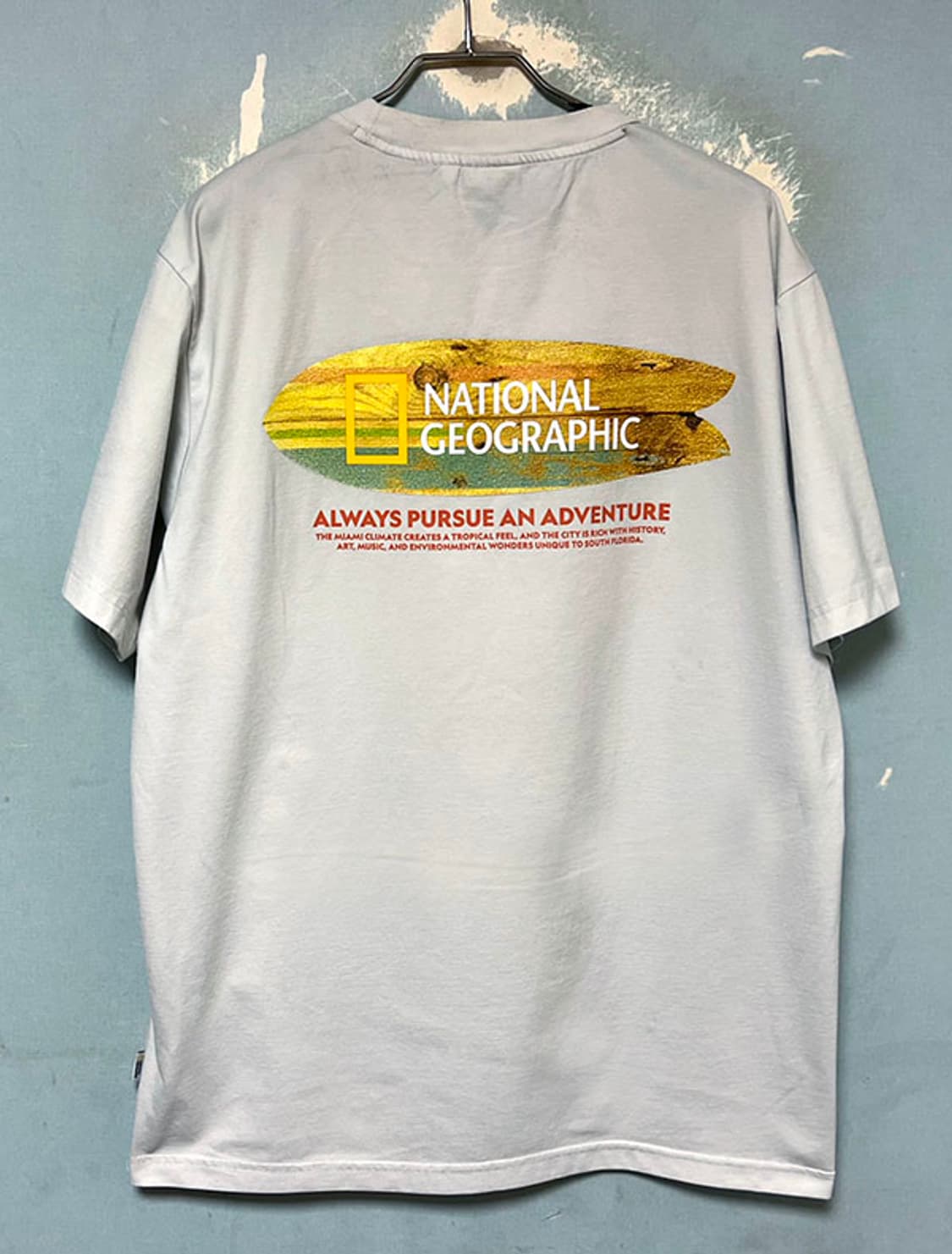 내셔널지오그래픽 남자 반팔티셔츠 캐주얼 시원한 백로고 XXL 110 상품이미지2