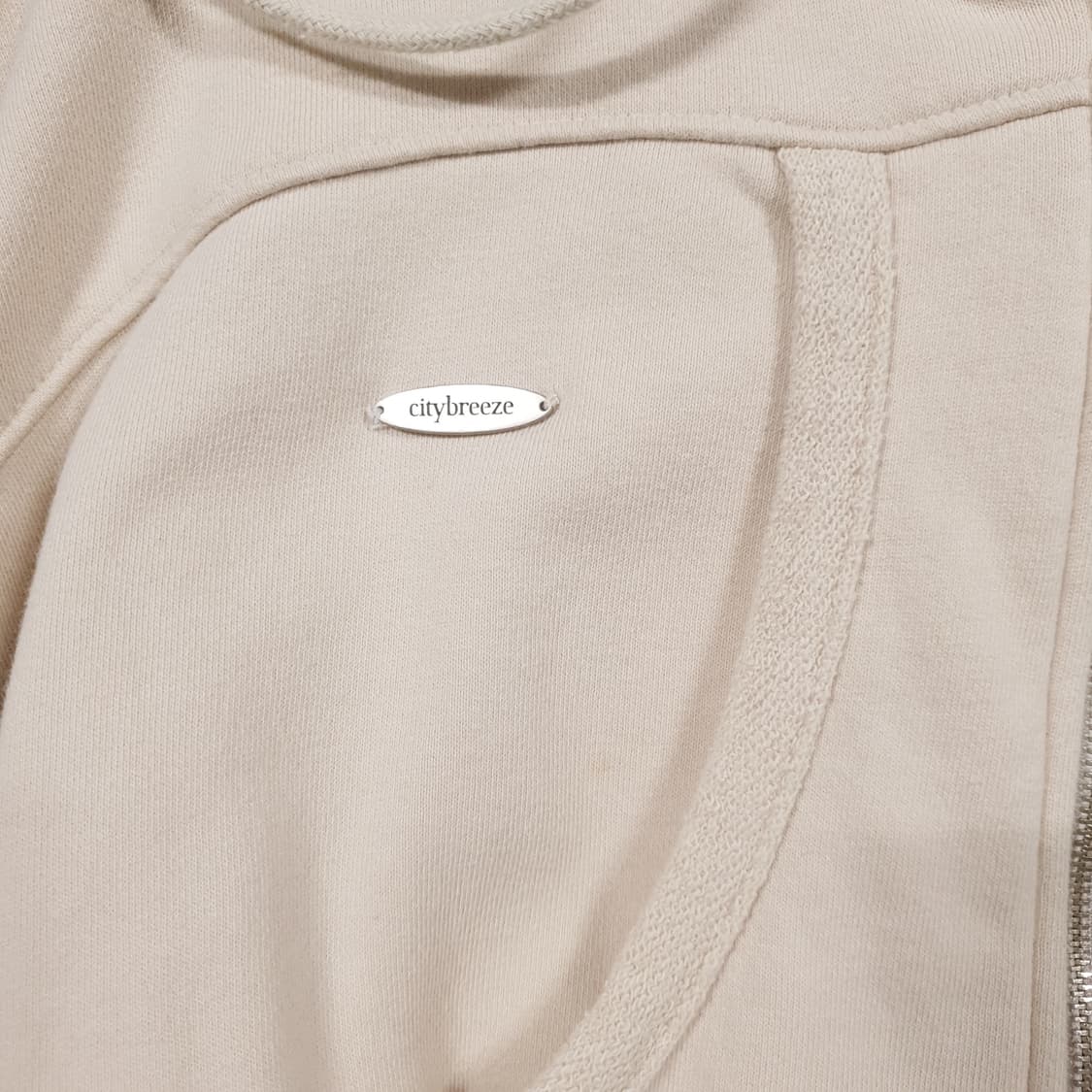 여성 F) 시티브리즈 신형 22FW 더블지퍼 후드집업 자켓 라이트 베이지 상품이미지4