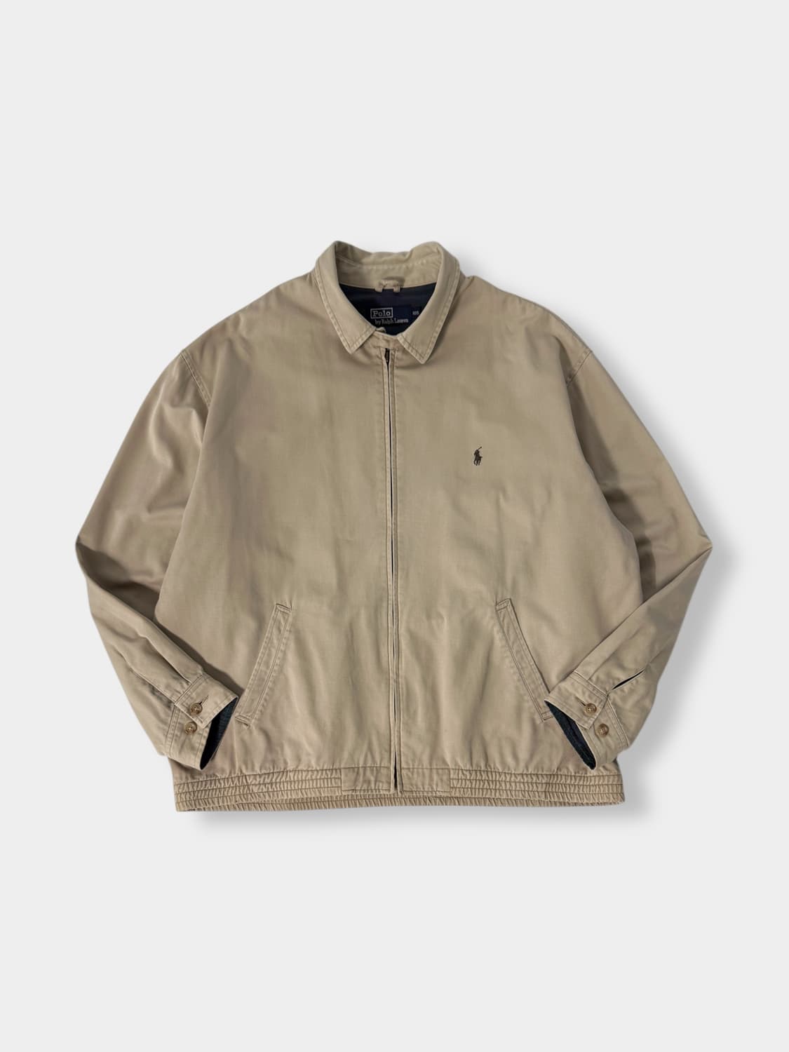 폴로 랄프로렌 90‘s 오버핏 베이지 헤링턴 블루종 자켓 상품이미지1