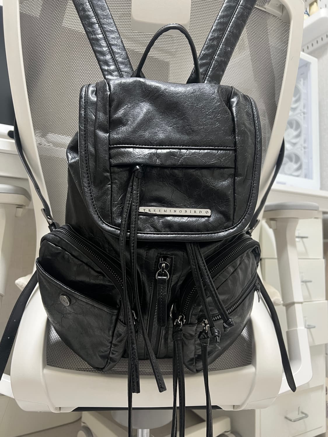 트리밍버드 Zipper Finishing Flap Mini 백팩 블랙 상품이미지9