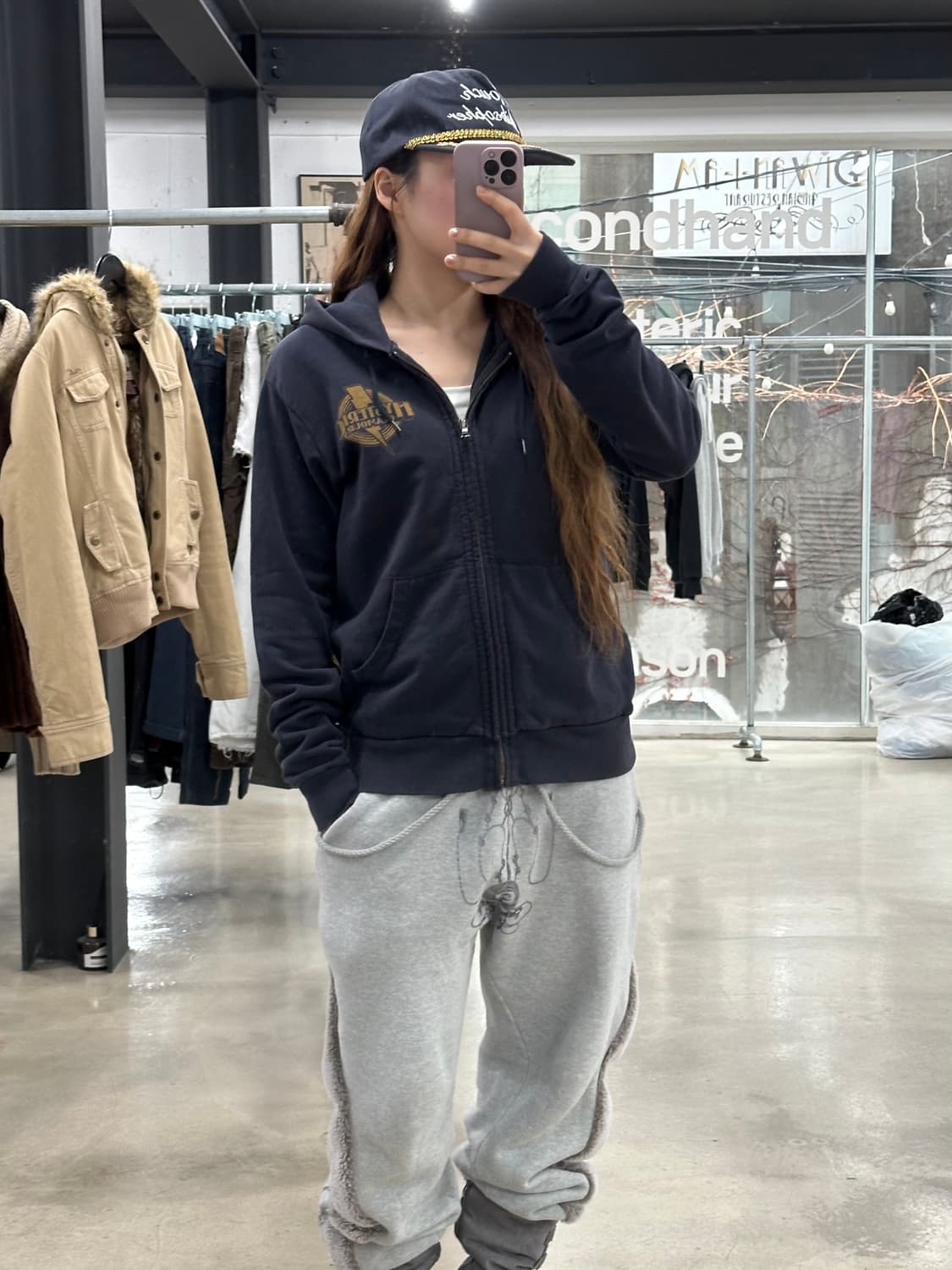 히스테릭글래머 히스걸밴드1984 빅 백로고 후드집업 상품이미지4